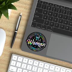Beautiful Strong Woman Sticker, Inspirational Quote Sticker