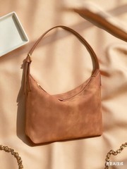 Medium Suede Hobo Bags for Women 10.6 Inch, Matte Faux Leather Shoulder Bag w…