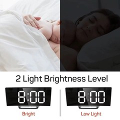 Digital LED Large Display Wall Desk Alarm Clock With Calendar Temperature Date