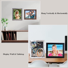 4X6 Frame Set of 7, 4X6 Picture Frame in Multi Colors, Rustic Wooden Frames for