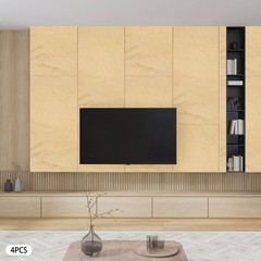 4PCS PU Panels Faux Stone Wall Panels for Interior Wall Decor Home Office