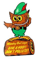 Woodsy Owl Give A Hoot Don’t Pollute 3” Inch Nostalgia Retro Vinyl Sticker Decal