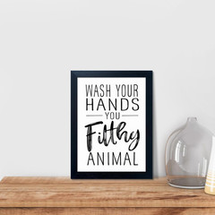 Bathroom Quotes Wall Decor, Black and White Bathroom Wall Art, Toilet Decor Sign