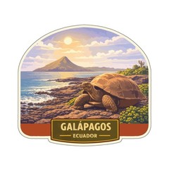 Galápagos Ecuador Sticker Decal Vinyl Die-Cut World Heritage Sites Series