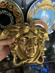 Extra Large Medusa Head Solid Brass Wall Plaque