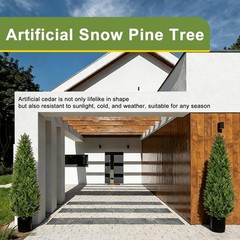 6FT Artificial Topiary Cedar Tree,70 inchTall Artificial Trees for Outdoors, …