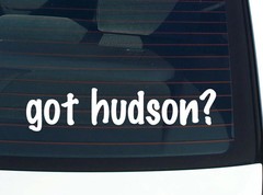 got hudson? FUNNY VINYL CAR DECAL STICKER FAMILY LAST NAME