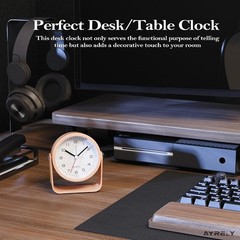 ® 3.5 Inch Small Analog Alarm Clocks,Battery Operated Desk Clock,Cute Table