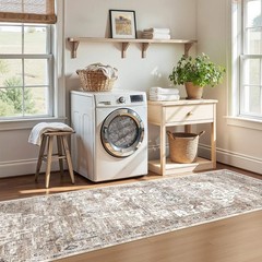 3×8 Washable Runner Rug :Hallway Runner with Non Slip Backing Farmhouse for B…