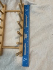 Commercial Plate Display Rack Stands Lot of 2 Bamboo
