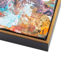 24×30 Canvas Frame Gold Solid Wood Floater Frame Width 1 Inches | Interior Frame
