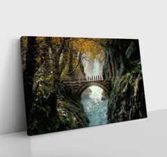 New Rivendell Painting Print Lord of The Rings LOTR Framed Canvas Wall Art Print
