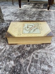 Punch Studio Book Box Vintage Style Map Of Italy Keepsakes Trinket Box 11x8x3″