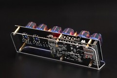 IN-12 Nixie Tubes Clock on Acrylic Stand with Sockets 12/24 UPS FREE Shipping