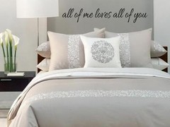 ALL OF ME LOVES ALL OF YOU vinyl wall decal sticker love quote FREE SHIPPING