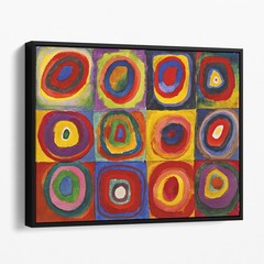 Color Study Squares with Concentric Circles 1913 Kandinsky Canvas Wall Art Print