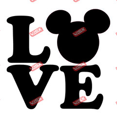 Love Disney Mickey Mouse Tee Shirt Adult Men Women Cartoon Graphic Gift New
