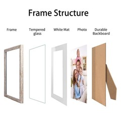 Giftgarden Multi Colors Picture Frames with Mat for Multiple Sizes Photos, Fo…