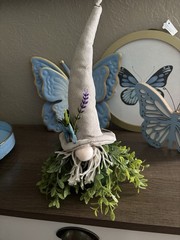 Gnome Butterfly Garden Spring Everyday Nature Blue Home Decor Lot