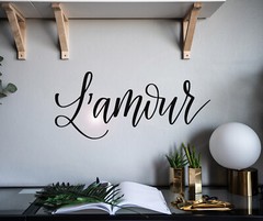 Vinyl Wall Decal L’amour Letters Love Romance Stickers 22.5 in x 10 in gz174