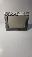 6″x 4.75″ Grand Kids Picture Frame Metal Finished With Embossed Stick Figure
