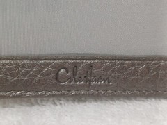 Cole Haan Silver Real Leather Travel Everyday Photo Frame Holder