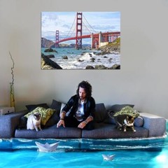 V0980 Golden Gate Bridge San Francisco Bay USA Decor WALL POSTER PRINT