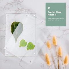 8 Pack Acrylic Picture Photo Frame Magnetic 5×7″ Clear Free standing 5×7 Inch