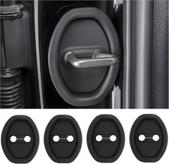 4PCS Door Latch Lock Cover,Silicone Door Latch Guard Car Decorations&Protects Do
