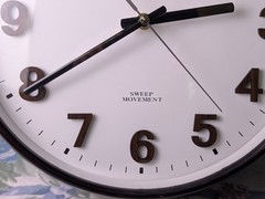 Orient Quartz 12″ Wall Clock Silent Sweep Movement Wood Hour Markers OT823B