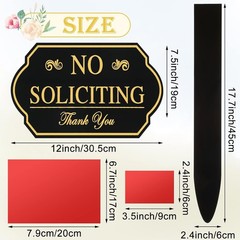 No Soliciting Yard Sign Acrylic Stake Stake Yard Warning Garden Decor