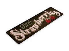 TIN SIGN Fresh Strawberries Kitchen Cottage Farm Farmhouse Sign A872
