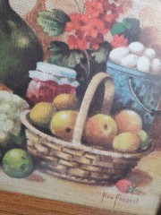 Vintage 1981 Homco Wall Art Ken Forrest «Fresh From The Farm» 13×11 In Farmhouse