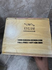 ORG. KAKADU Hand Made plywood Abstract urn/vase Made in Israel (Signed)