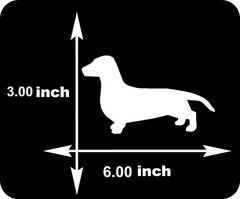 DACHSHUND SMOOTH SILHOUETTE Dog Decal Sticker Vinyl 6″ x 3.00″