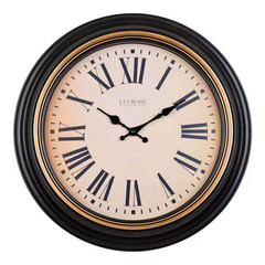 18 In. Traditions Antique Brown Quartz Analog Wall Clock