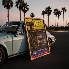 Porsche 911 Carrera RSR Poster Wall Art 1973 Targa Florio Canvas Martini Racing
