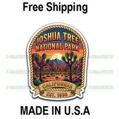 Joshua Tree National Park Vintage Style Travel Decal, Vinyl Sticker D