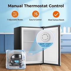 Kismile Small Freezer Upright, 3.0 Cu.ft Mini Freezer with Adjustable Thermos…