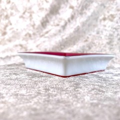 Hermes Paris Mini Change Tray Ashtray Porcelain Red Attelage 8 x 8 cm Set of 2