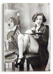 Sexy Painting Woman at Easel FRIDGE MAGNET artist
