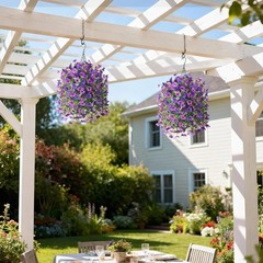 Artificial Flowers Hanging Baskets Outdoor Fake Flowers Plants for Porch Patio
