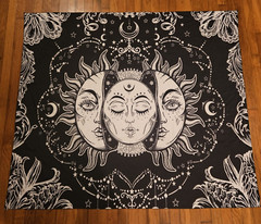 Celestial Fabric Wall Hanging Banner 57″ X 49″