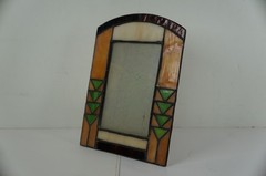 Vintage Stained Glass 4 x 6 Picture Frame