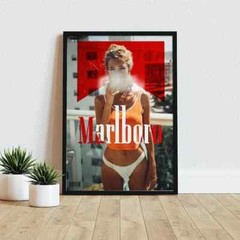 Retro Western Cigarette Poster Print – Vintage Marlboro Style Tobacco Art Print