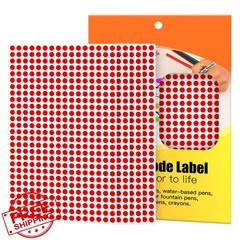 WANSTE Red Color Coding Dots 0.25 Inch
