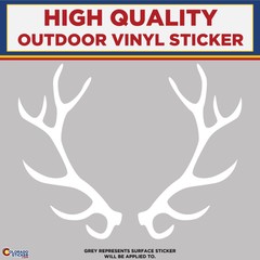 Elk Antlers, Die Cut High Quality Vinyl Stickers