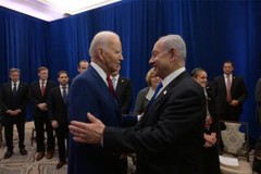 JOE BIDEN NETANYAHU GLOSSY POSTER PICTURE PHOTO PRINT BANNER israel 9077