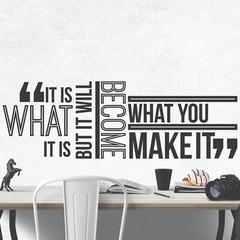 It is what it is Motivational Wall Decal Sticker Quote Inspirational Decor