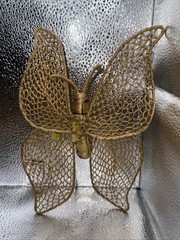 Handwoven Vintage Boho Wall Hanging Butterflies Decor Set Of Two